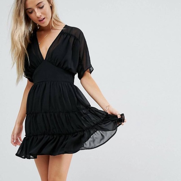 ASOS Dresses & Skirts - NWOT ASOS | black tiered dress